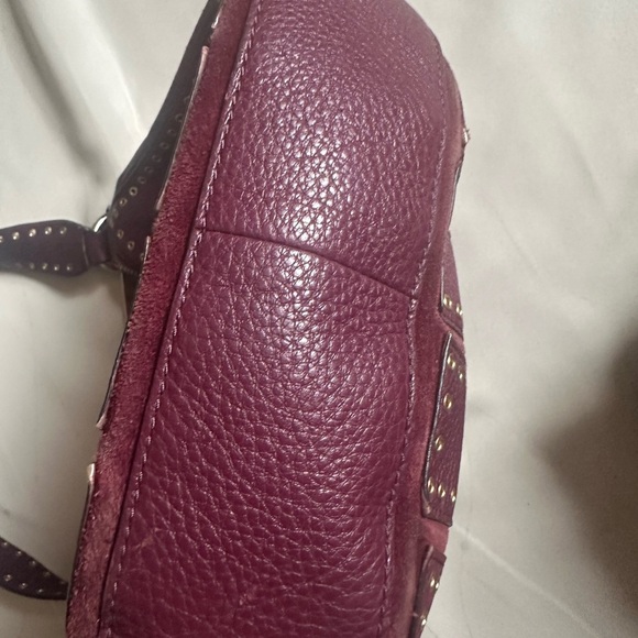 Michael Kors Red Studded Hobo Bag - Picture 7 of 7